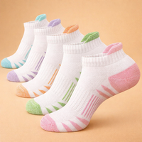 Damen-Kompressions-Sportsocken – Atmungsaktiv und bequem für Aktivitäten und den Alltag in 5 Paar mehrfarbig 2