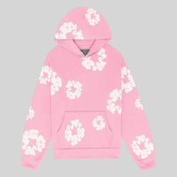 Cornelia | Damen Lässiger Blumenprint Hoodie in Rosa