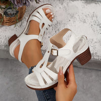 Bridget | Blockabsatz Atmungsaktiv Sandalen in Weiß