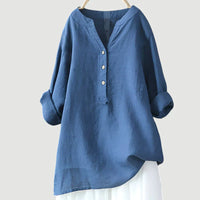 Zaina - Bequeme Damenbluse in Blau