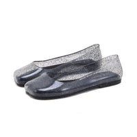 Damen-Ballerinas aus Glitzer-Gelee in Marineblau