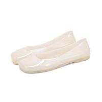 Damen-Ballerinas aus Glitzer-Gelee in Creme