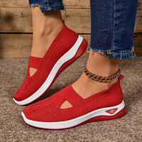 Amelie | Damen Orthopädische Atmungsaktive Slip-On Komfort-Sandalen in Rot