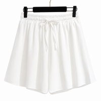 Damen Shorts mit Elastischem Bund und Kordelzug in Weiß