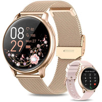 Damen Smartwatch Fitness Tracker in Gold
