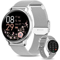 Damen Smartwatch Fitness Tracker in Silber