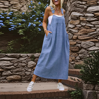 Damen Sommerkleid Modern Lose in Blau