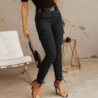 Damen Arbeits Cargo Hose | Leichte in Schwarz