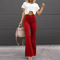 Alina | Bellbottoms Damen modisch & stilvoll geschnitten in Burgund