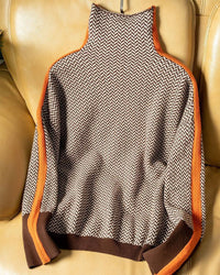 AMAYA | Design-Pullover mit hohem Kragen in Orange