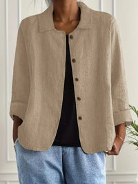Athenais | Damen Rundhals Kurzarm Top – Basic Top Rundhals Sommer Alltag 2026 in Khaki