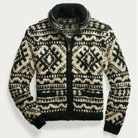 Gustave - Warmer und bequemer VINTAGE Strickpullover für Männer in Schwarz