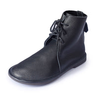 Stella | Schnürung Blockabsatz Schnürstiefel in Schwarz