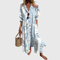 Zariah | Elegantes Maxikleid im Boho-Stil in Hellblau
