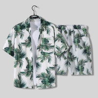 Felix | Herren Tropical Sommerhemd Shorts Set in Grün