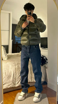 James | Herren Casual Kapuzen Steppjacke in Grün