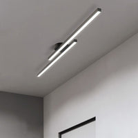 LED Deckenlampe Modern Aluminium Wohnzimmer in Schwarz