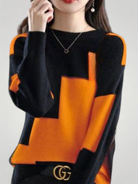 Mila | Eleganter Frauenpullover mit Charakter für stilvolle Momente in Orange