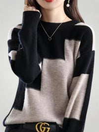 Mila | Eleganter Frauenpullover mit Charakter für stilvolle Momente in Khaki