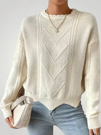 Matilda | Eleganter Winterpullover für Stil in Beige