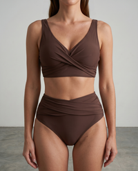 Marel | Figurformender Wickel-Bikini in Braun