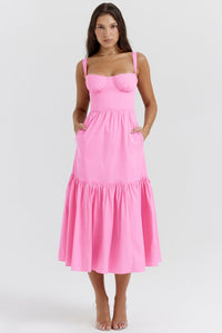 Elia | Midi Kleid in Rosa