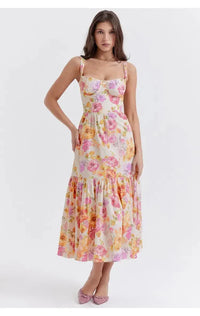 Elia | Midi Kleid in Blumen