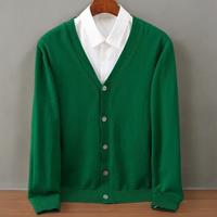 Santorini Cashmere Cardigan in Emerald