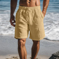 Ennio | Herren Strandhose Shorts mit Kordelzug in Khaki