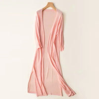 Eulalia | Damen Lange Strickjacke in Rosa