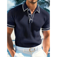 Falk | Herren Poloshirt Mit Struktur Freizeit in Dunkelblau