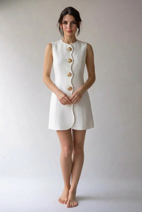 "Daria" Mini Dress in Weiß