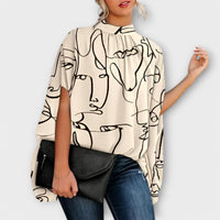 Carina | Vielseitige Abendbluse mit modernem Stil in Aprikose