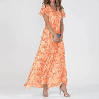 Fleur™ - Stilvolle Kleid mit korrigierendem Effekt in Orange