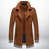 Felix | Herren Smart-Casual Knopf Mantel in Camel