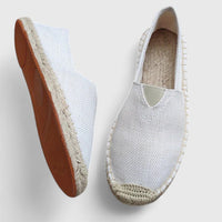 Emma | Damen Espadrille Ballerinas Atmungsaktiv – Espadrille Stil Sommer 2026 in Weiß