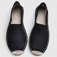 Emma | Damen Espadrille Ballerinas Atmungsaktiv – Espadrille Stil Sommer 2026 in Schwarz
