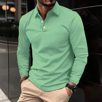 Frederik | Herren Langarm-Poloshirt in Grün