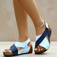 Celia | Ergonomische Sandale für Damen in Blau & Weiß (fast ausverkauft)