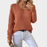 Anikka | Klassisches Stricktop in Dunkelorange