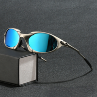 Herren Sportliche Sonnenbrille Outdoor Freizeitbrille in Blau