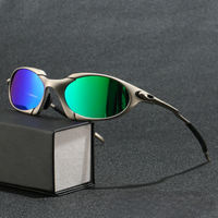 Herren Sportliche Sonnenbrille Outdoor Freizeitbrille in Grün