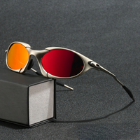 Herren Sportliche Sonnenbrille Outdoor Freizeitbrille in Rot