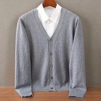 Santorini Cashmere Cardigan in Grau