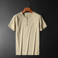 Gio – Leicht und elegant Sommer-T-Shirt aus weichem Stoff und leichtem Sommergewebe in Beige