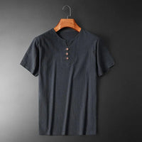 Gio – Leicht und elegant Sommer-T-Shirt aus weichem Stoff und leichtem Sommergewebe in Grau
