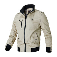 Andreas | Herren Bomber Jacket Klassische Militär-Bomberjacke mit Reißverschluss in Khaki