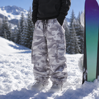 Herren Camouflage Cargo-Snowboardhose in Weiß