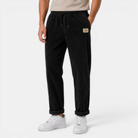 Herren-Cordhose mit geradem Bein in Schwarz