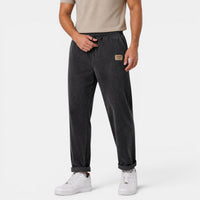Herren-Cordhose mit geradem Bein in Grau